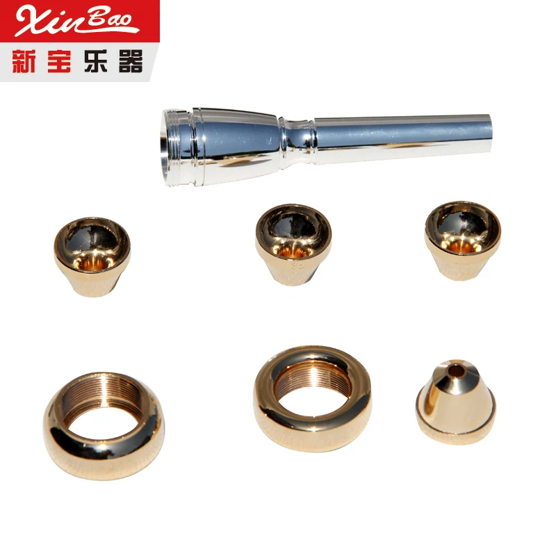 Hot Bullet Professional Trumpet Mouthpiece for Bach 2C 3C 2B 3B Size Golden Plated