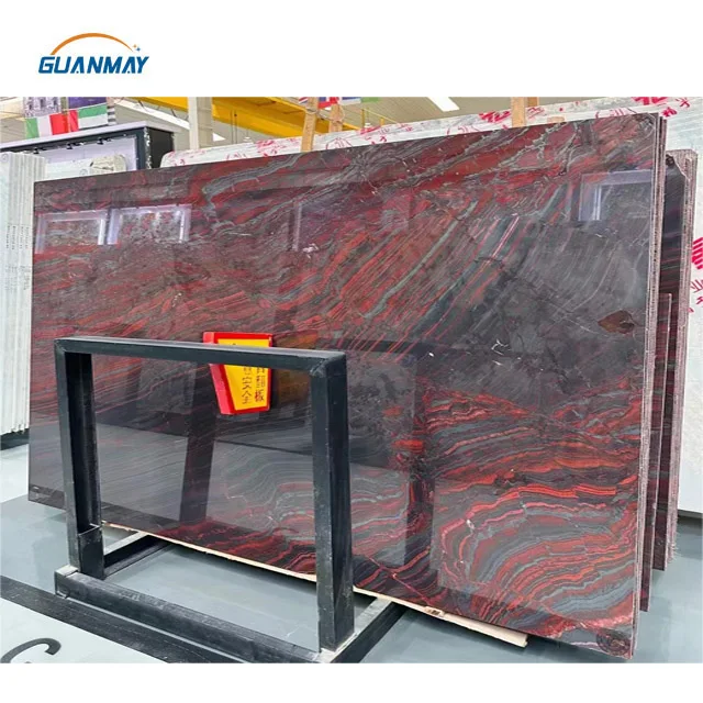 Natural New Purple rose red marble slab polished marble Rosso Levanto marble tiles for wall