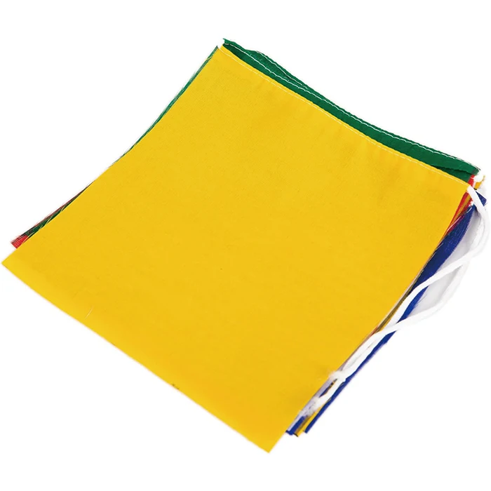 2024 New Product Vivid Color Blank Five Tibetan Colors Yellow White Blue Green Red Prayer Flag for Art Crafts Decoration Outdoor