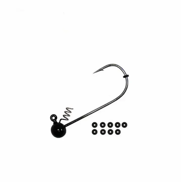 Fish Hooks Hook lure skirts weights bait fishing, round ball lead jig heads