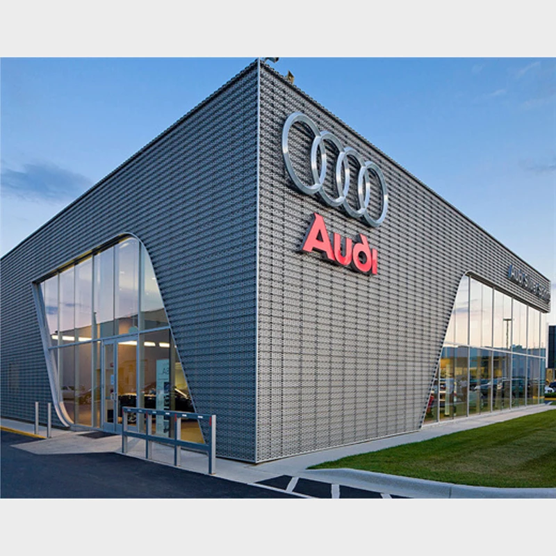 Curtain Wall Supplier Corrugated Metal Cladding Wall Aluminum 3D Perforated Plate