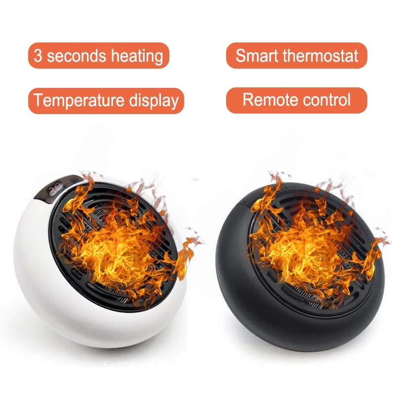 Hot sell Mini Home Office Electric Heater Wall-Mounted Desktop-Circular Hot Air PTC Heating Car Household Car Gifts Manufacturer