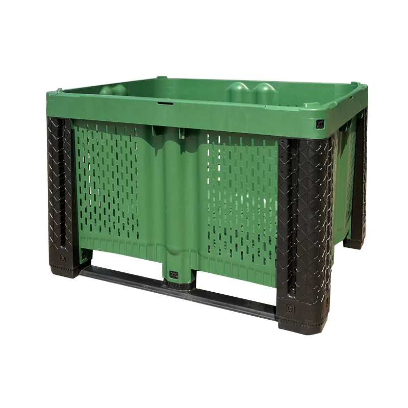 Heavy-duty agricultural mesh plastic pallet boxes Stackable plastic boxes 500KG bulk containers