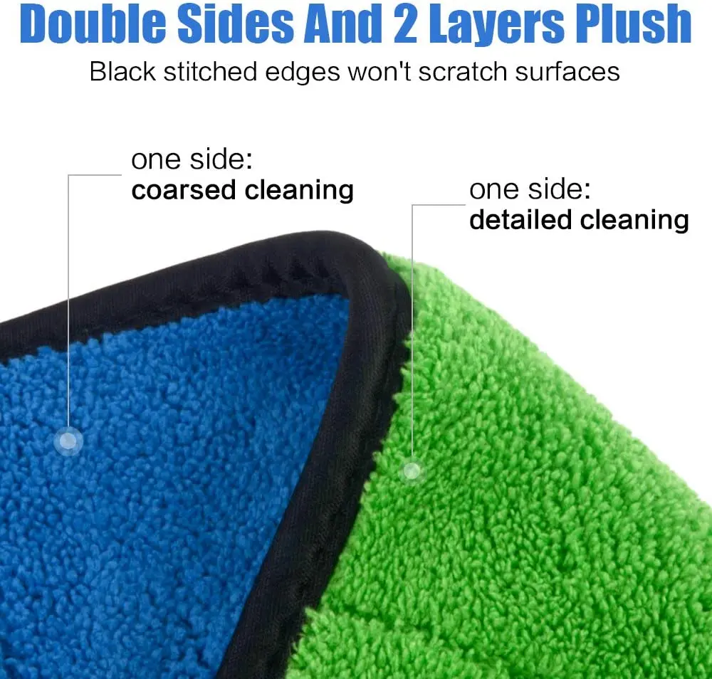Manufacturer Direct Customization Thickened Absorbent Coral Velvet Hanging Type Double-sided Microfiber Car Wash Towel