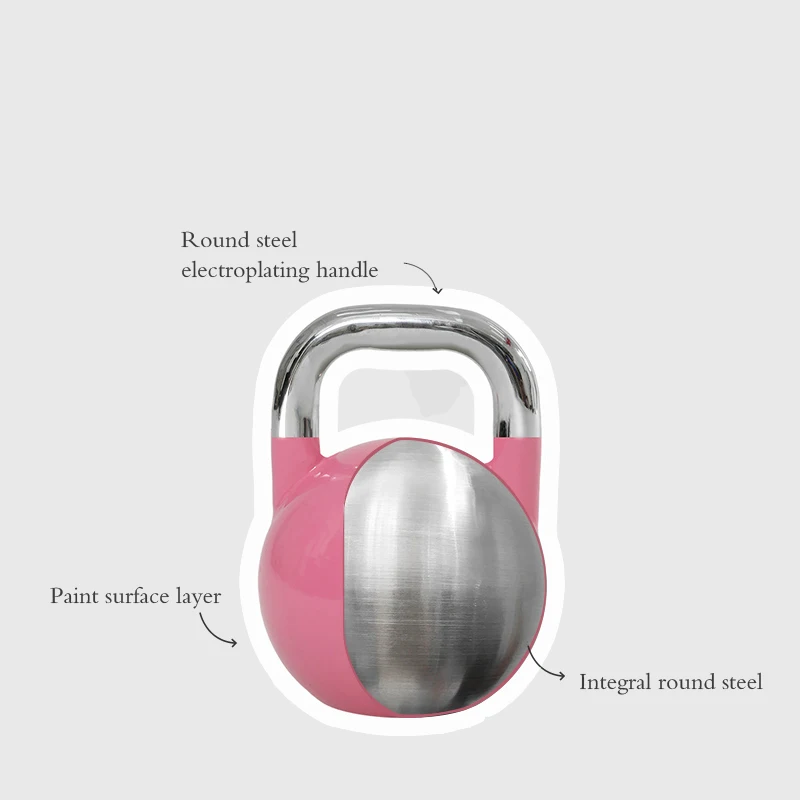 Customized Colored Steel Kettlebell Hot Sports Equipment for Gym Iron Material Competition Kettlebell
