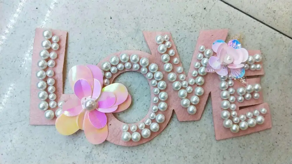 Chinese Supplier Sew On 100% Cotton Large Decorative Pearls Embroidered Lace Patches