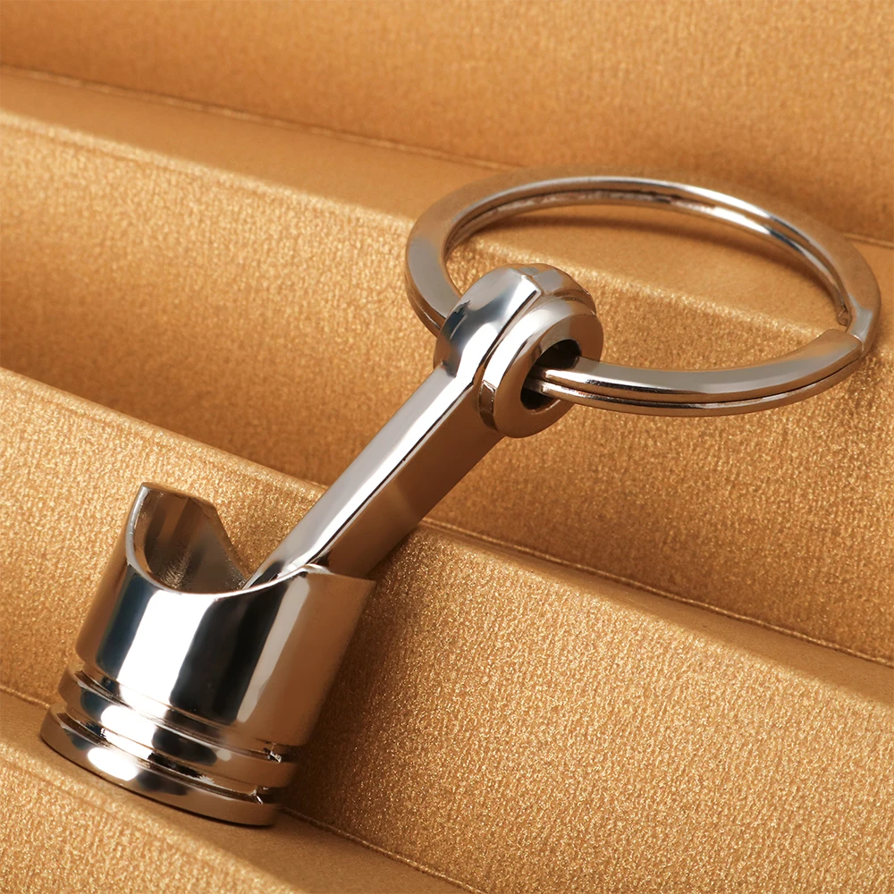 Fashionable Piston Model Metal Keychain Alloy and Zinc Souvenir Keychain for Car Accessories Parts