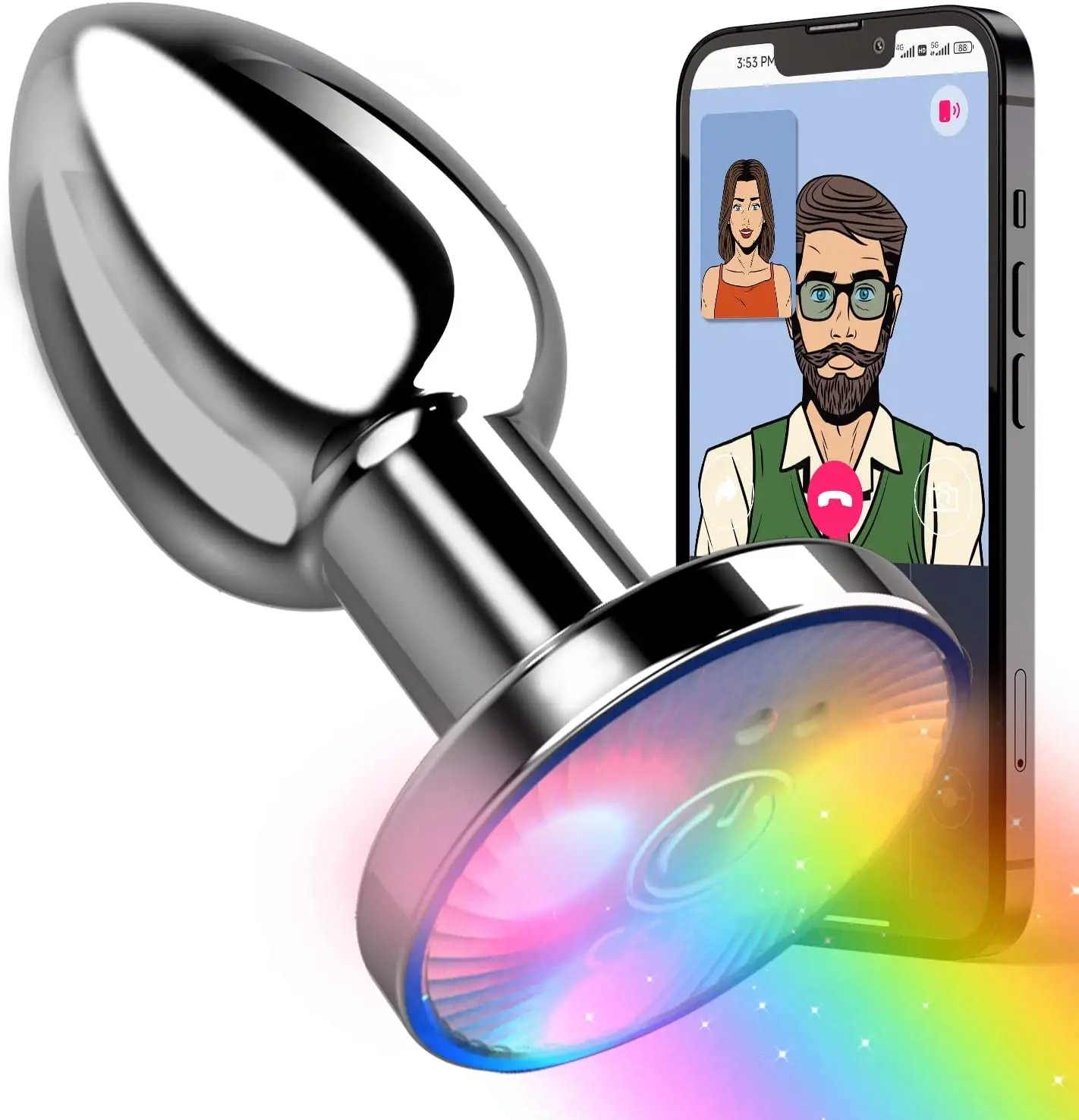 App Remote Control Anal Vibrator 3 Sizes Butt Plug With Flash Light Male Prostate Massager Vibrator Sex Toy For Woman