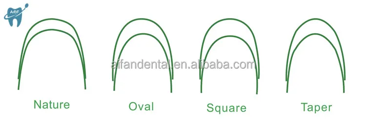 [ Aifan Dental ] Orthodontic Material niti wire upper and lower Round Rectangular Dental arch wire