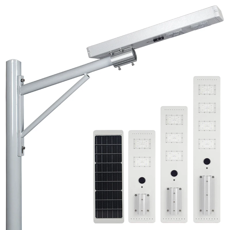 outdoor waterproof motion sensor auto dimming smart switch led all in one solar street light with remote