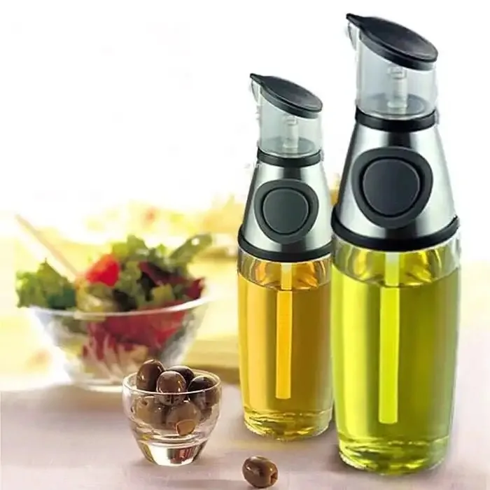 Hot Sale 500ML Glass Pressure Kitchen Automatic Measuring Cooking Dispenser Olive Oil Dispenser