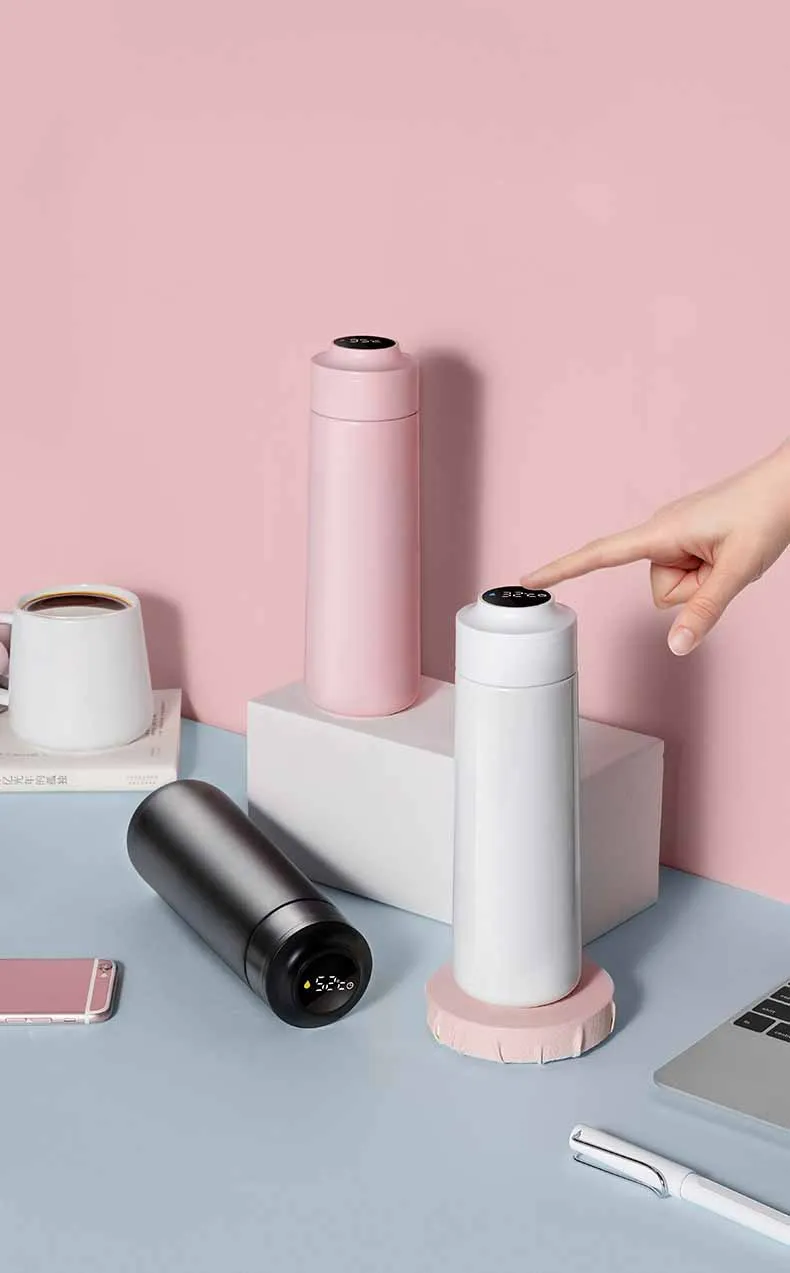 
Thermo Bottle Led 400Ml Intelligent Constant Temperature Reminder Water Tea Bottle Led High Quality Insulation Kettle 