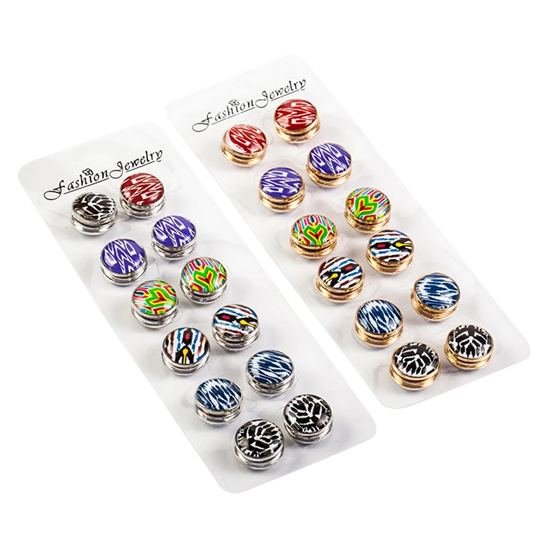Magnetic No-sang Hijab Brooch Pins Glass Clothing Button Brooch Designs Muslim Hijab  Scarf Pins