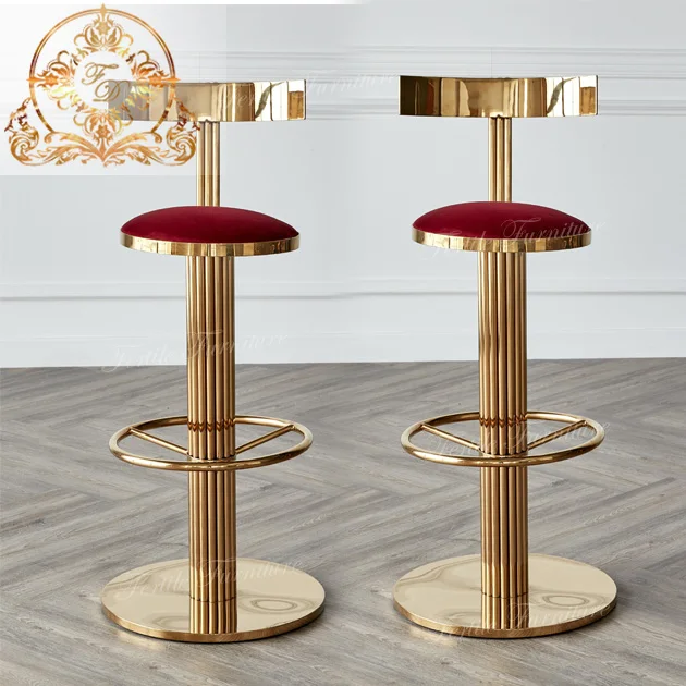 Барная мебель, Регулируемая металлическая рама с подставкой для ног, барный стул из стали