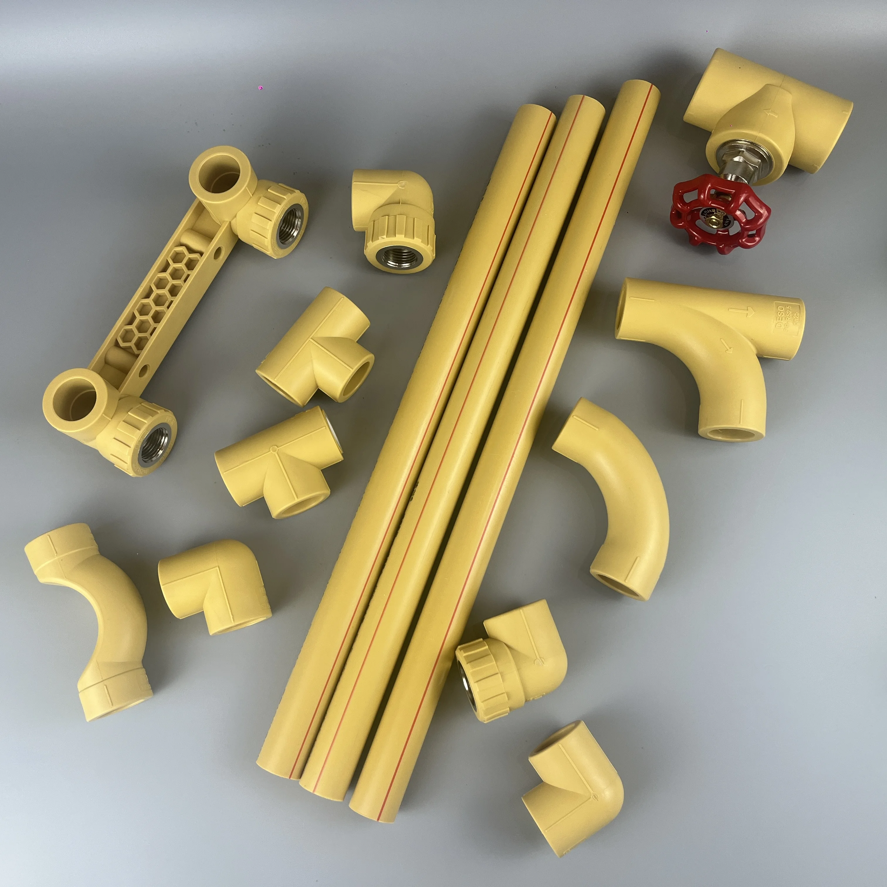 DESO PPR Pipe fittings 20mm 63 mm ppr pipe Polypropylene PPR hose pipe and accessories price list and accessories