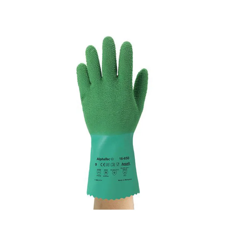 Ansell 16-650 Ergonomically Designed Natural Rubber-coated Gloves