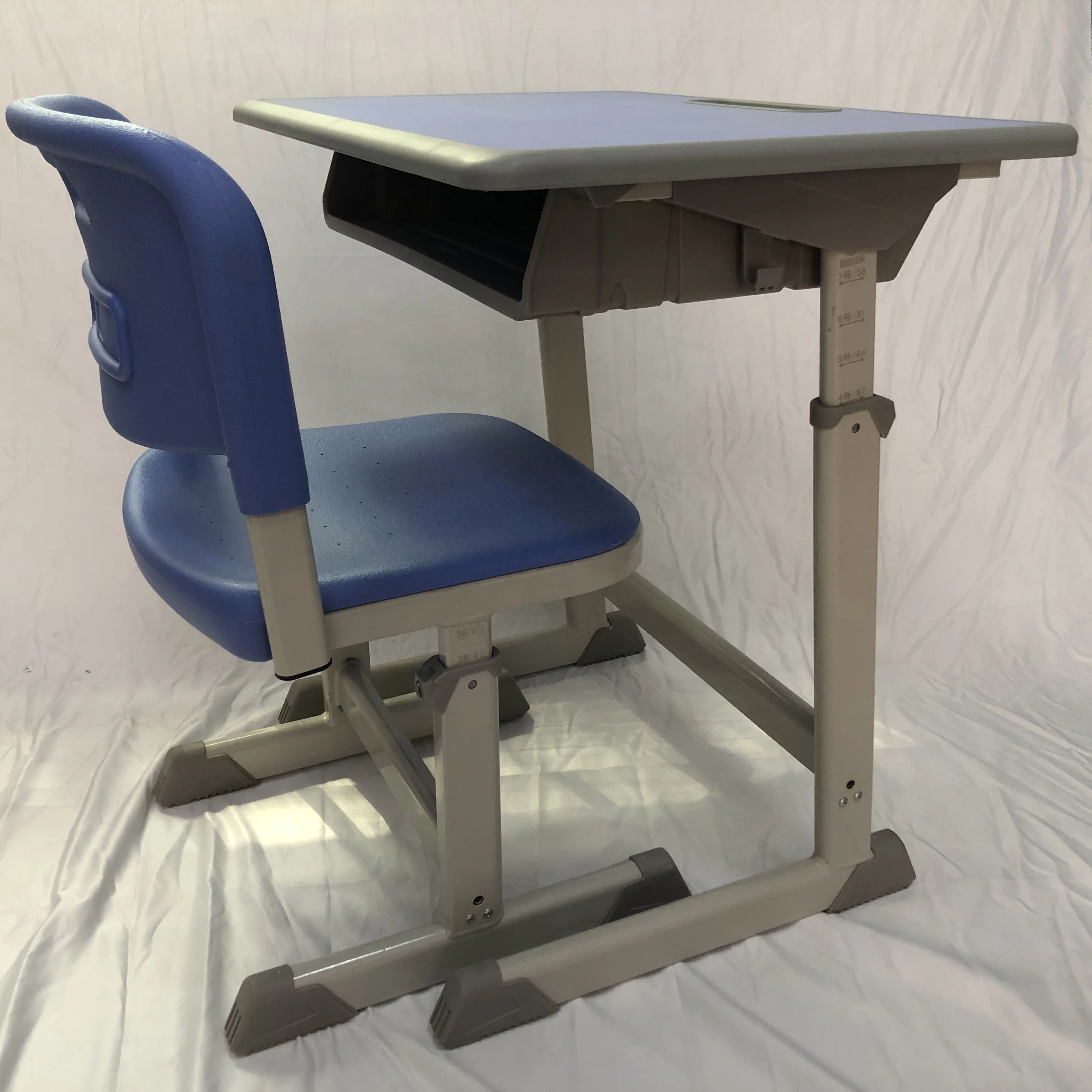 Cheap Classroom Single Desk and Chair School Writing Table with Book Drawer for Student Furniture Set Wood Packing Material Type