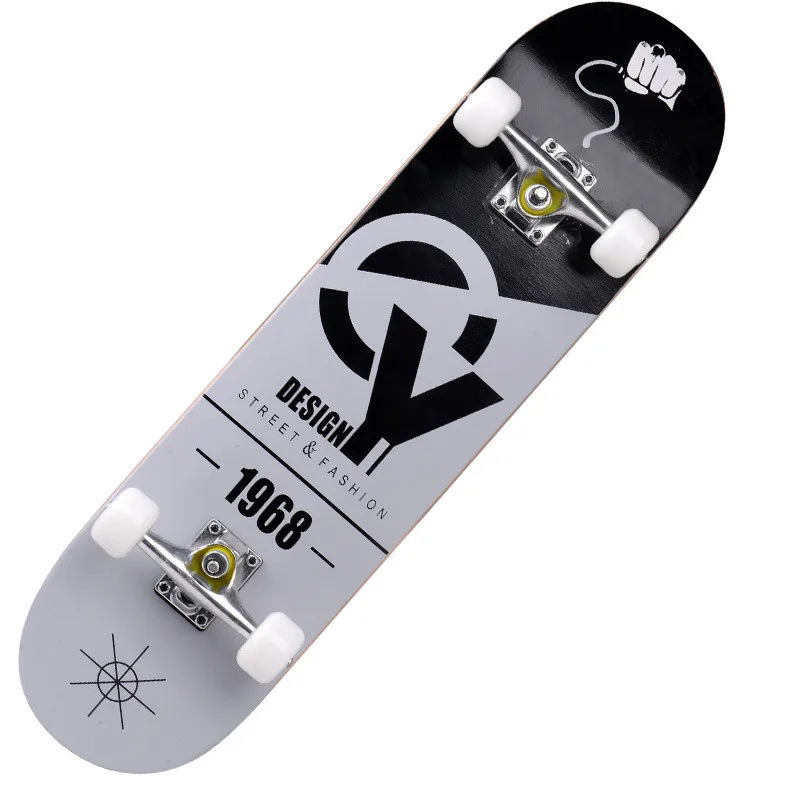 Four wheel skateboarding beginner maple board road professional complete skateboard en plastiqu