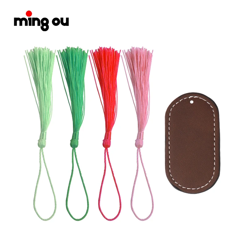 PU leather Bookmark Tassel Book Lover Gifts Laser engraving blank leather bookmark with tassel (tassel color random)