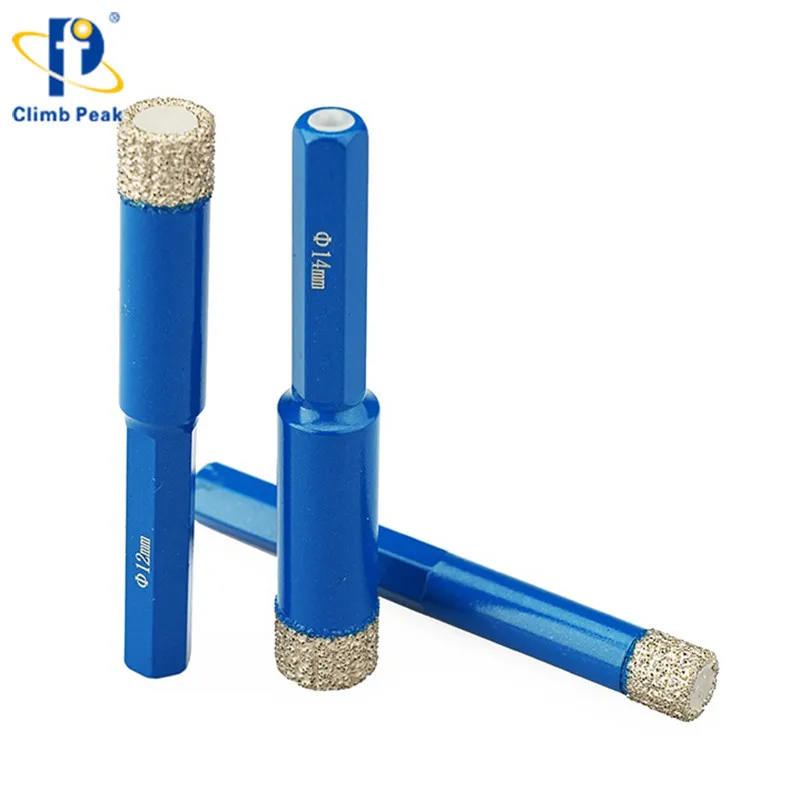 Hex Shank Vacuum Brazed Drill Bit Diamond Drills Dry Core Bits Marble Tile Glass Stone Drill Bit DIY Tools Anger Grinder