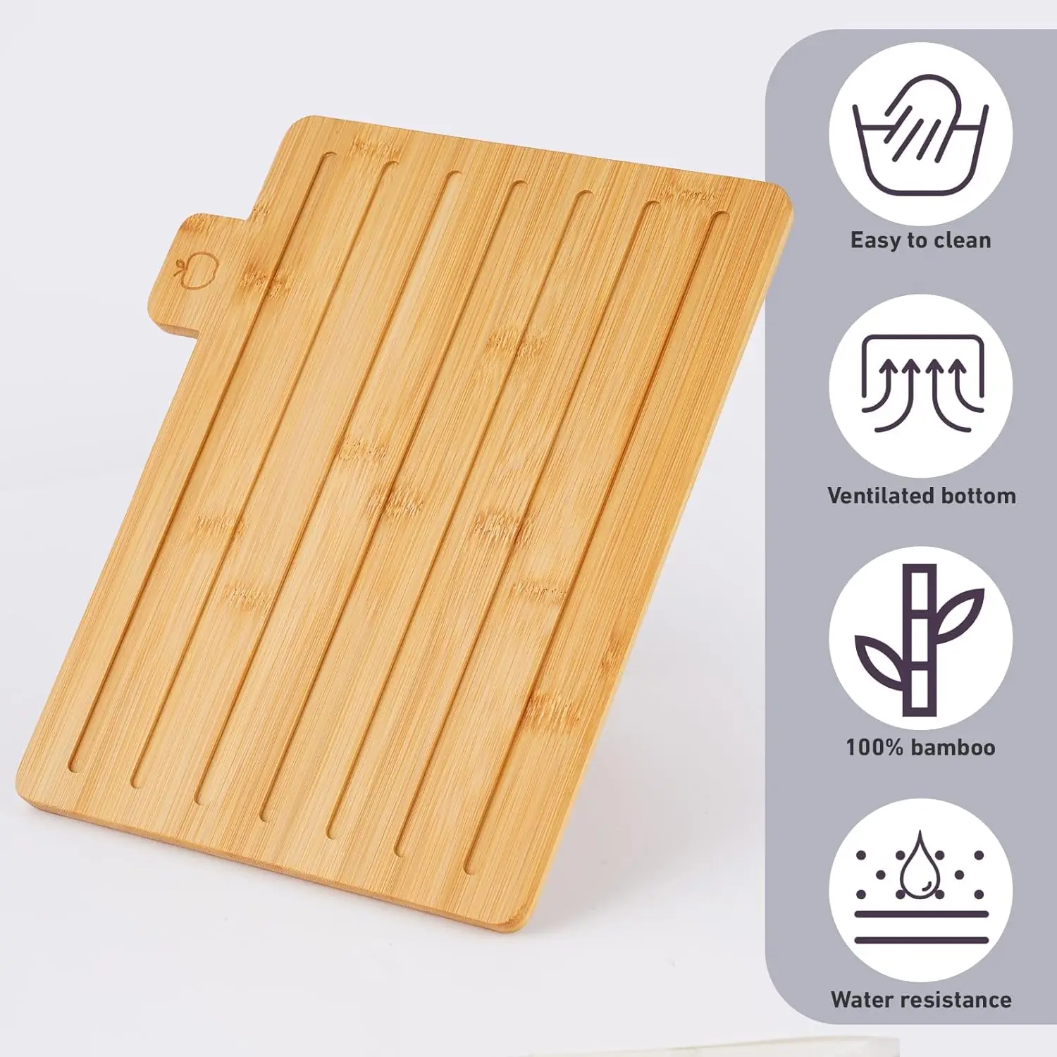Custom-Size Bamboo Wood Index Cutting Board Set 3 Piece Book Shape Chopping Boards Stand Eco-friendly Style Laser Logo Square