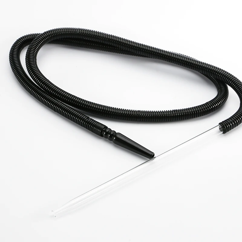 Disposable hookah Hose shisha pipe with glass handle and tip Mouth Piece