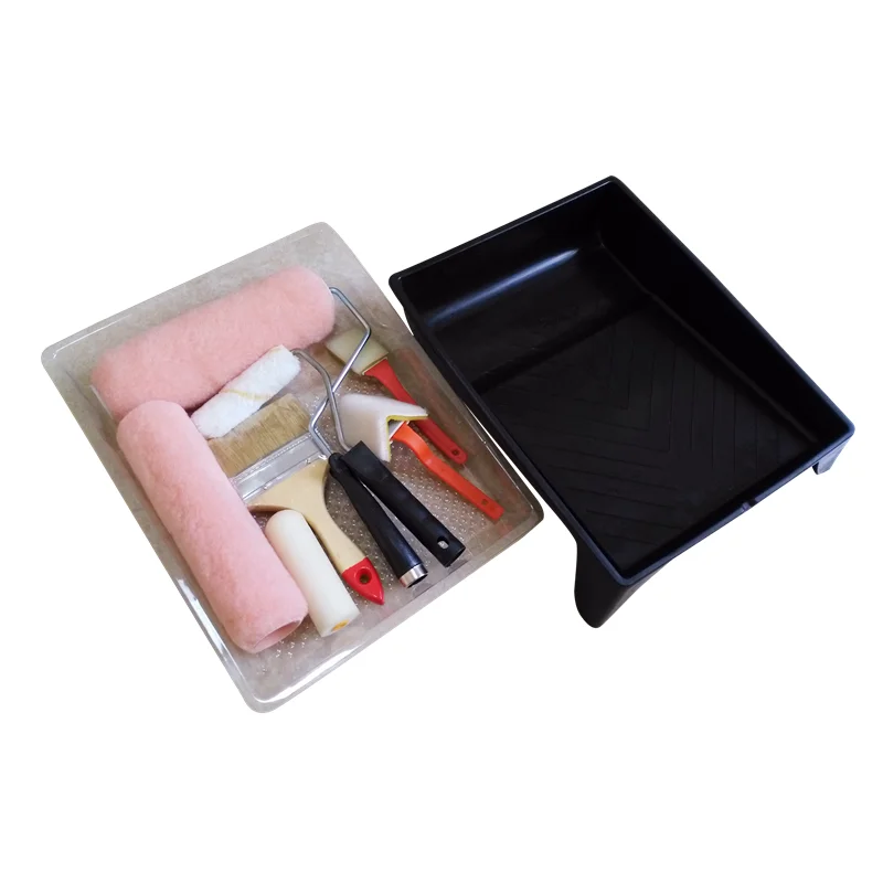 Wall Decoration Brush 12PC Premium Painting Tools Kit Paint Tray Set for Smooth to Semi-smooth Surface