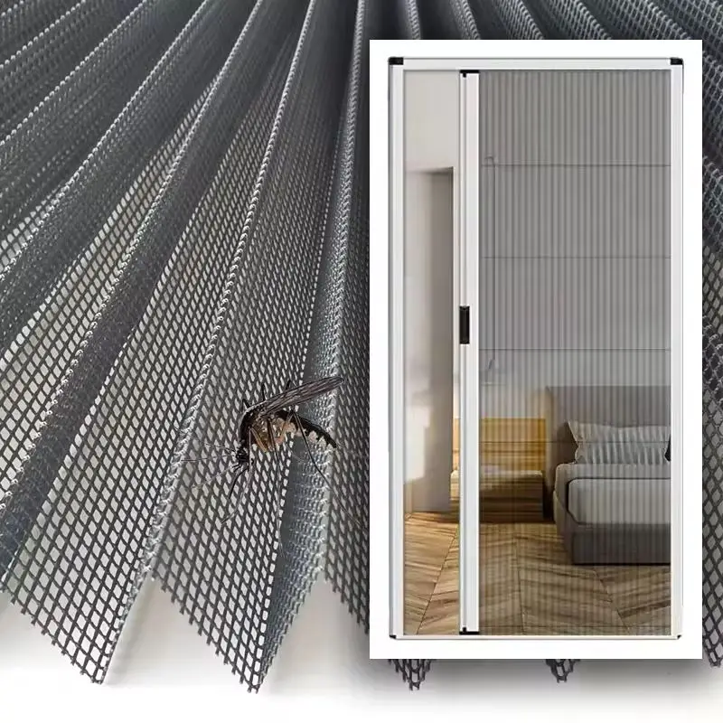16mm Plisse Net Polyester Pleated Insect Screen Mesh Mosquito Fly Screen Mesh
