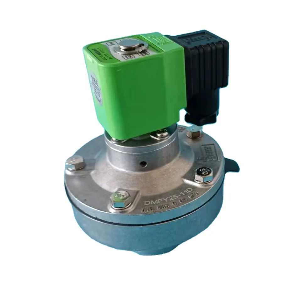 High quality embedded diaphragm valve 1inch DMF-Y-25 BFEC 24V for cement plant Dust Collector air solenoid Valve with green coil