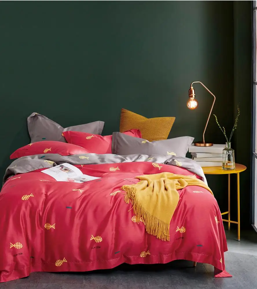 
TENCEL QUALITY WITH FLOWER DESIGN BEDDING SET 