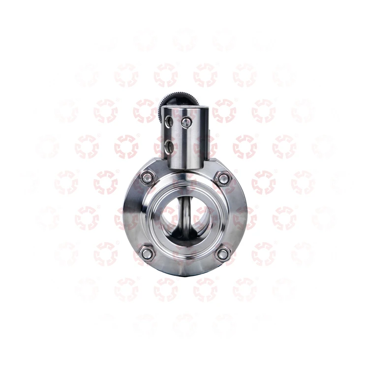 Factory customized high quality stainless steel Quick Installation Butterfly Valve Food Grade Butt Welded Manual Butterfly Valve