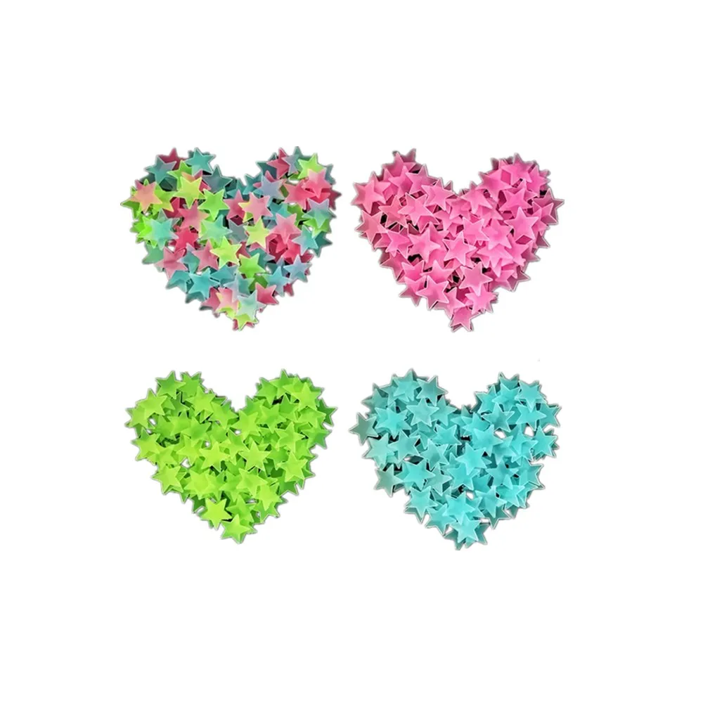 Wholesale 2022 Home Bedroom Car Roof Decorative Plastic Sticker Star Moon Wall Meteor 3d Home Decoration Luminous Stickers Set
