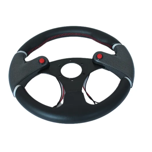 TRAPLY 320mm PVC Black Racing Car Steering Wheel For Lexus 350 BMW