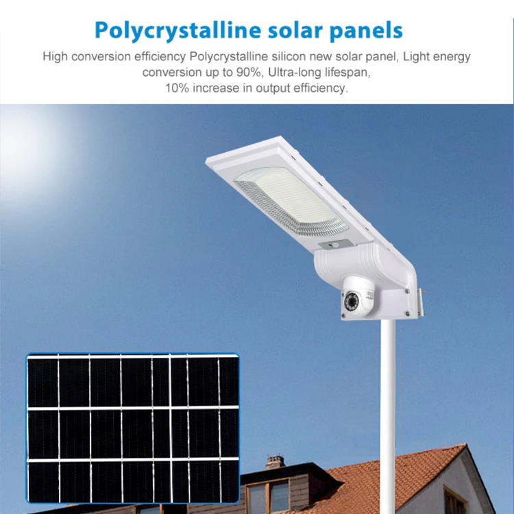 Parking Lot Lighting Ip67 Waterproof Outdoor 300w WIFI Consumption CCTV Camera Integrated All In One Led Solar Street Light