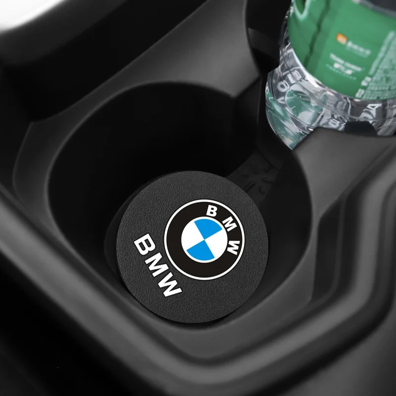  2 шт. кожаные автомобильные накладки на чашки BMW E46 E90 E60 F10 E39 F30 E36 F20 E87 E70 E91 E30 G30
