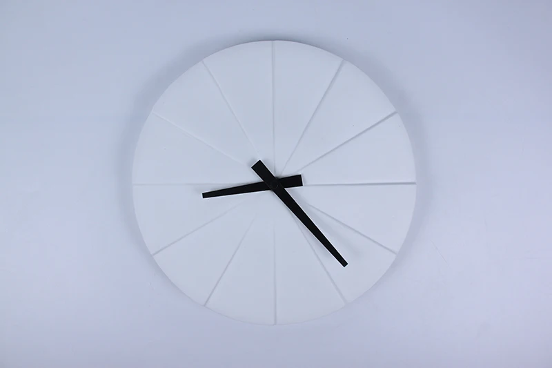 Cheap price customized round matte white porcelain wall clock art craft design nordic style wall clock