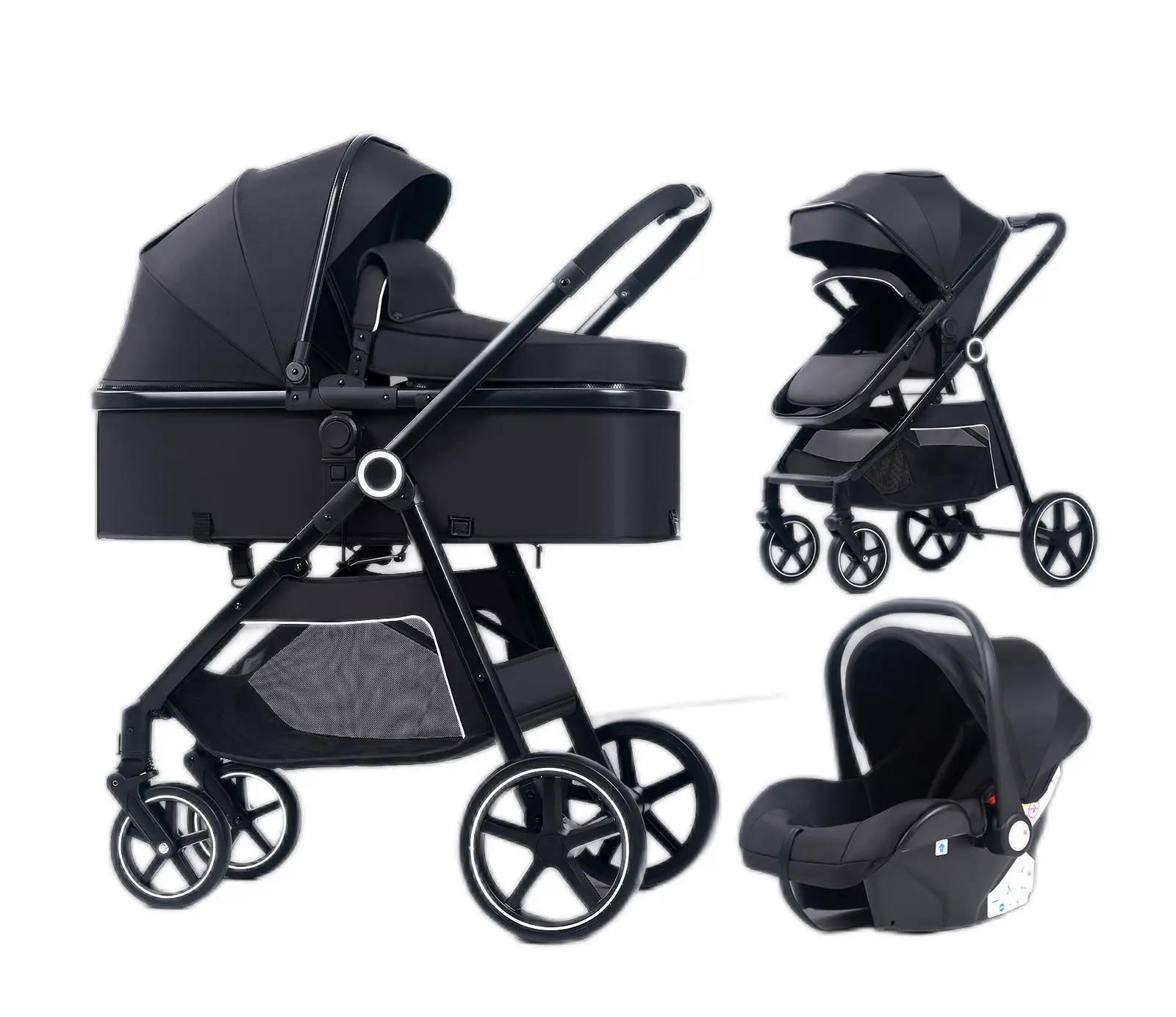 Easy to fold baby stroller pram high landscape functional baby stroller organizer 2023