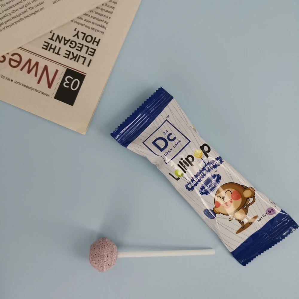 Blueberry lollipops with gluten free, fat free, and totally guilt-free