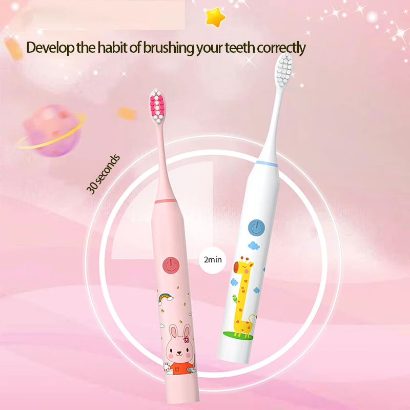 Rechargeable Toothbrush Cartoon Children Toothbrushes For 3-15 Year Old Kids