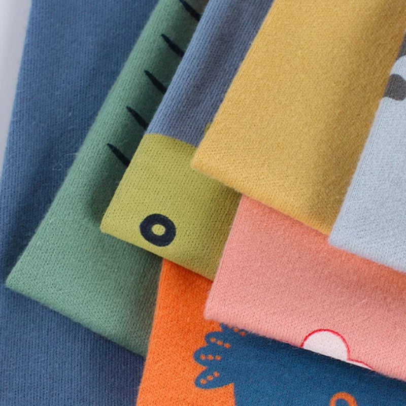 Organic Cotton singe jersey T-shirts fabric lightweight breathable quick-dry 100% combed cotton summer clothing fabric for sport