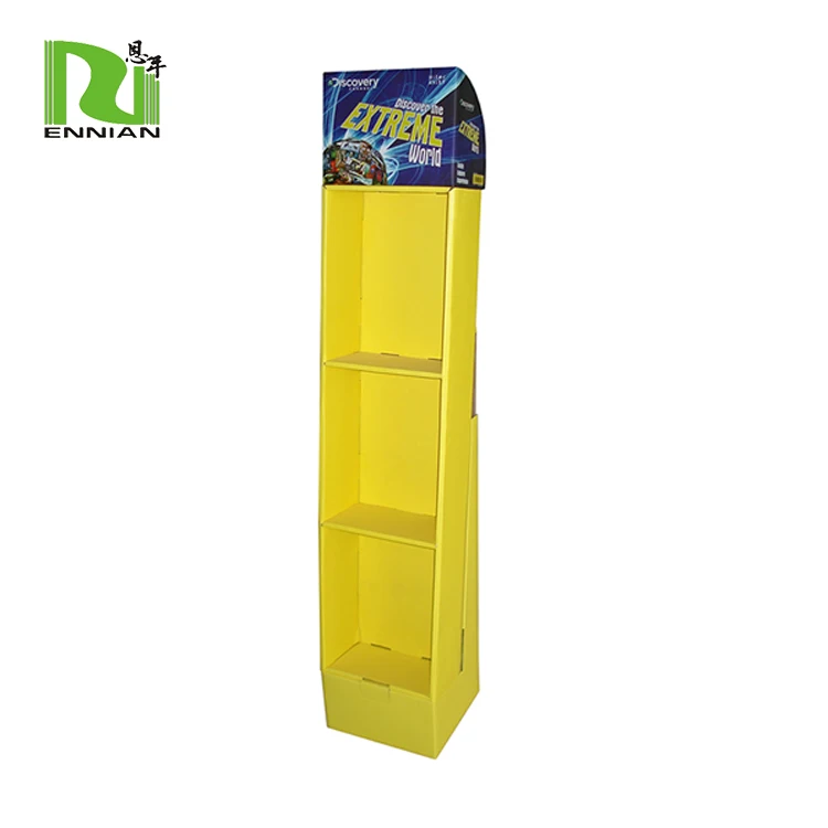 Cheap price cardboard plastic coffee cup display case floor display stand