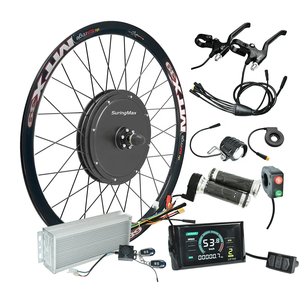 High quality MTX 72v 2000w BLDC 26inch rim electric Grealess mountain bike rear hub motor E-Bike Conversion Kit
