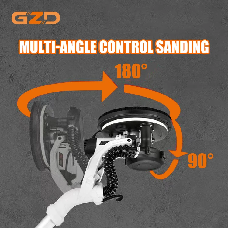 Factory 2.2m Rod 1680w Concrete Wall and Ceiling Polisher Sanding Machine with Dust Collector