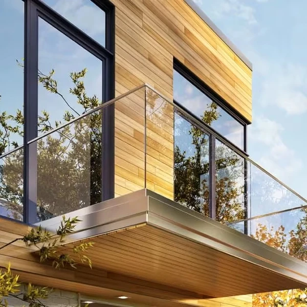 Modern Design Clear View All-Glass Decorative Balcony Aluminum U Channel Glass Railing