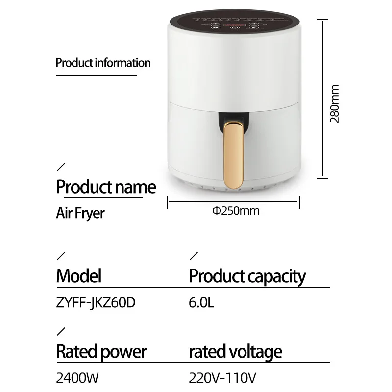 Commercial Air Fryers Multifuncional Digital German Air Frier Fryer Disposable Paper Liner Parchment Paper