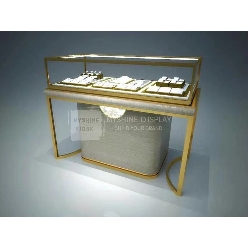Myshine Shop Design Jewelry Store Display Counter Furniture Glass Display Jewellery Showcase  Glass Display Showcase