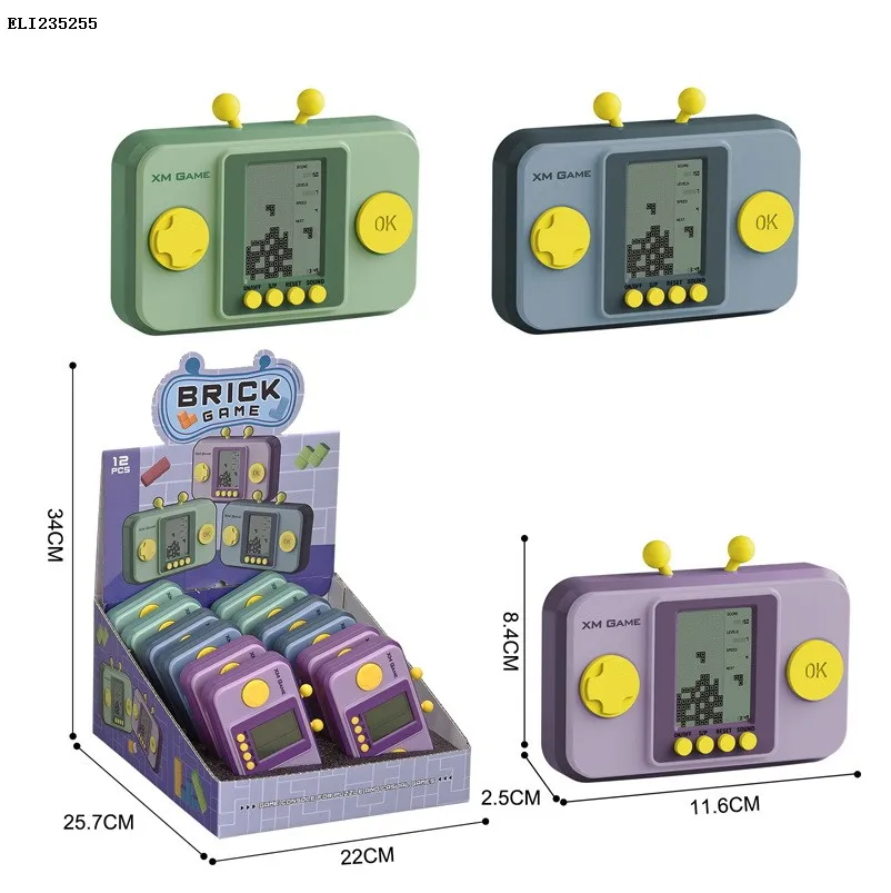 Newest Item Mini game machine key chain pocket game network red retro childhood memories game birthday gift for children