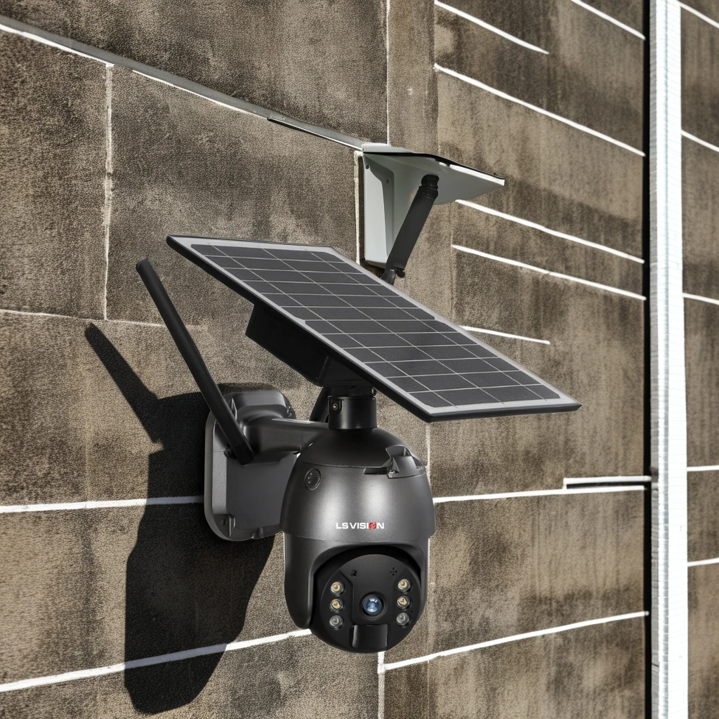 LS VISION cctv camera solar energy system battery solar power kit 12v solar pack 8w small solar panel system for cctv camera