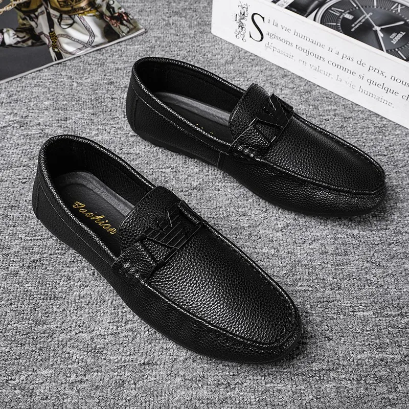 High quality trend men slip on driving loafers shoes men Moccasins slip on leather shoes