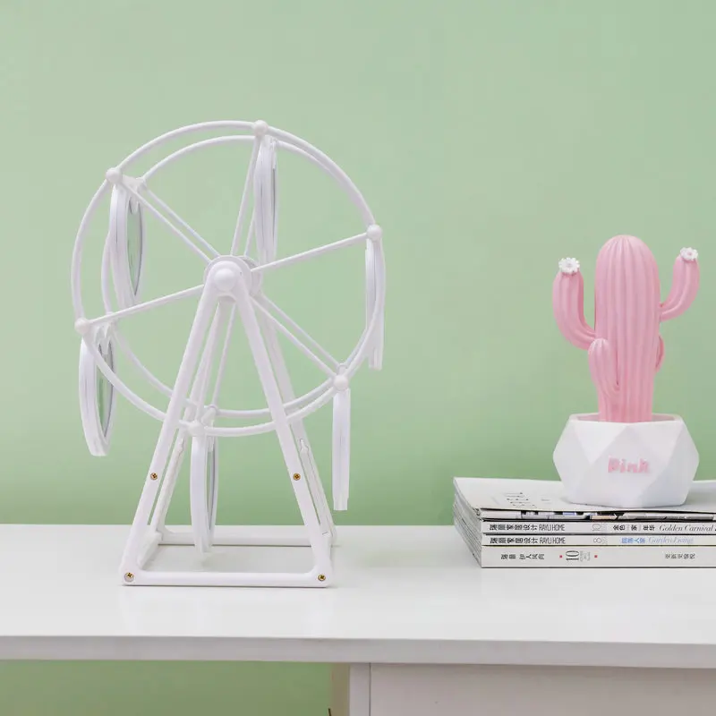 Wedding ABS Photos Frame Kids Pictures Holder Heart Shaped Ferris Wheel Photo Frames